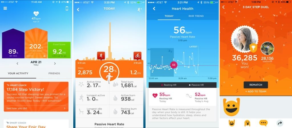 Jawbone Up Fitness app
