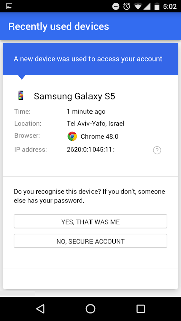 Google started notifying Android users when any new device is added to their account 2