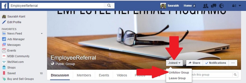 unfollow-a-facebook-group