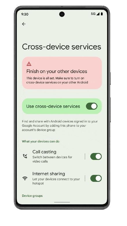 cross-device services