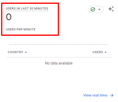 users in last 30 minutes