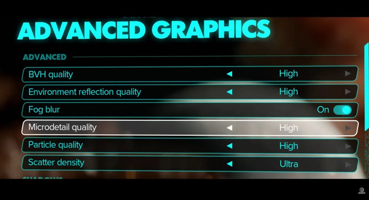 Star Wars Outlaws Advanced Settings 